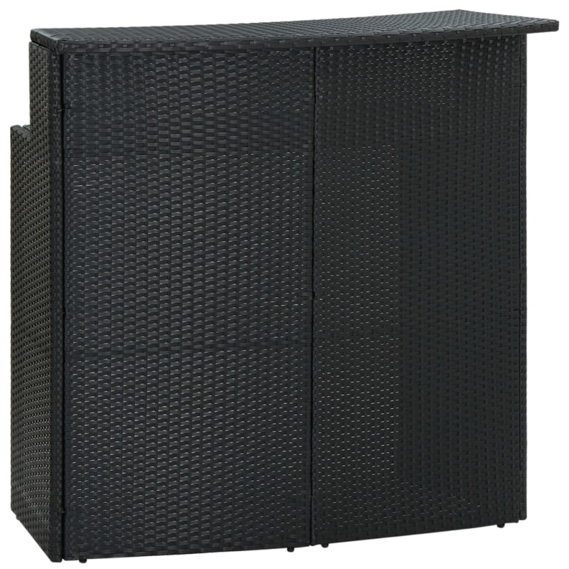 vidaXL Garten-Bartisch Schwarz 120x55x110 cm Poly Rattan vidaXL Garten-Bartisch Schwarz 120x55x110 cm Poly Rattan
