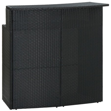 vidaXL Garten-Bartisch Schwarz 120x55x110 cm Poly Rattan 