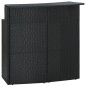 vidaXL Garten-Bartisch Schwarz 120x55x110 cm Poly Rattan vidaXL Garten-Bartisch Schwarz 120x55x110 cm Poly Rattan