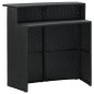 vidaXL Garten-Bartisch Schwarz 120x55x110 cm Poly Rattan vidaXL Garten-Bartisch Schwarz 120x55x110 cm Poly Rattan
