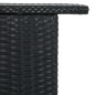 vidaXL Garten-Bartisch Schwarz 120x55x110 cm Poly Rattan vidaXL Garten-Bartisch Schwarz 120x55x110 cm Poly Rattan