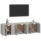 vidaXL 3-tlg. TV-Schrank-Set Betongrau Holzwerkstoff vidaXL 3-tlg. TV-Schrank-Set Betongrau Holzwerkstoff