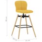 vidaXL Barstühle 2 Stk. Drehbar Gelb Stoff vidaXL Barstühle 2 Stk. Drehbar Gelb Stoff
