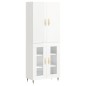 vidaXL Highboard Hochglanz-Weiß 69,5x34x180 cm Holzwerkstoff vidaXL Highboard Hochglanz-Weiß 69,5x34x180 cm Holzwerkstoff