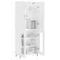 vidaXL Highboard Hochglanz-Weiß 69,5x34x180 cm Holzwerkstoff vidaXL Highboard Hochglanz-Weiß 69,5x34x180 cm Holzwerkstoff