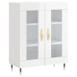 vidaXL Highboard Hochglanz-Weiß 69,5x34x180 cm Holzwerkstoff vidaXL Highboard Hochglanz-Weiß 69,5x34x180 cm Holzwerkstoff