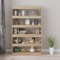 vidaXL Bücherregal/Raumteiler Sonoma-Eiche 100x30x166 cm