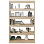vidaXL Bücherregal/Raumteiler Sonoma-Eiche 100x30x166 cm