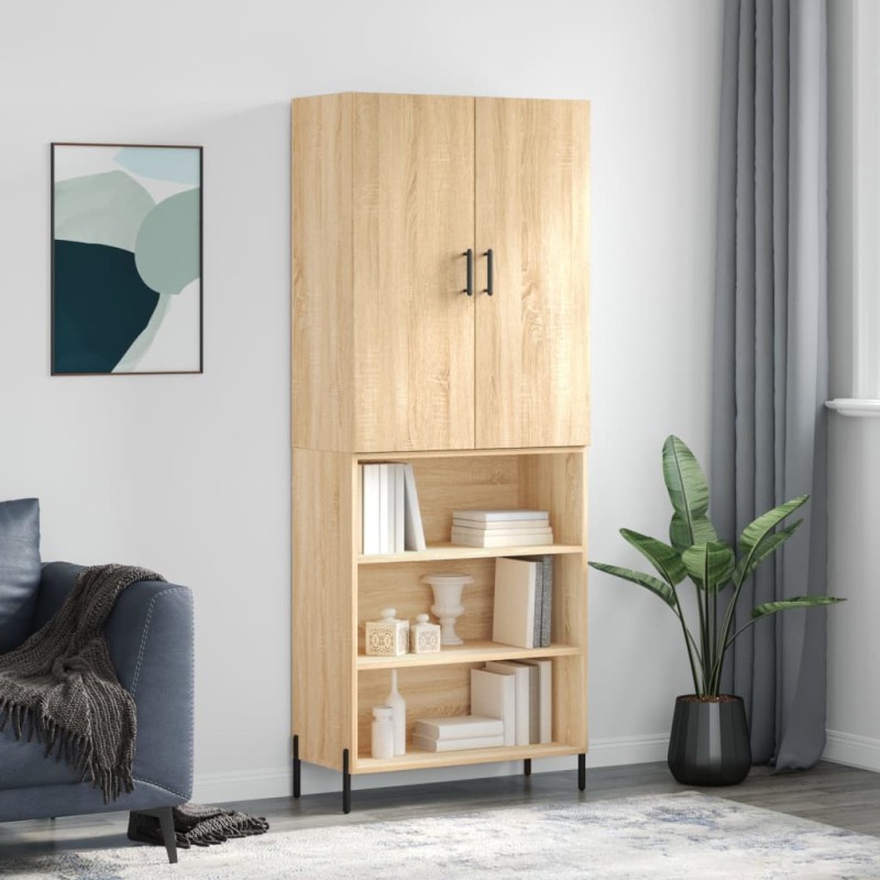 vidaXL Highboard Sonoma-Eiche 69,5x34x180 cm Holzwerkstoff vidaXL Highboard Sonoma-Eiche 69,5x34x180 cm Holzwerkstoff