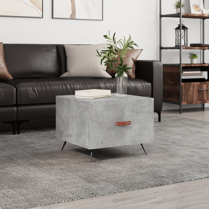 vidaXL Couchtisch Betongrau 50x50x40 cm Holzwerkstoff vidaXL Couchtisch Betongrau 50x50x40 cm Holzwerkstoff