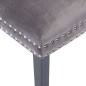Esszimmerstühle 2 Stk. Grau Samt Esszimmerstühle 2 Stk. Grau Samt