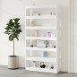 vidaXL Bücherregal/Raumteiler Hochglanz-Weiß 100×30×198 cm vidaXL Bücherregal/Raumteiler Hochglanz-Weiß 100×30×198 cm