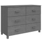 vidaXL Sideboard HAMAR Dunkelgrau 113x40x80 cm Massivholz Kiefer vidaXL Sideboard HAMAR Dunkelgrau 113x40x80 cm Massivholz Kiefer