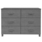 vidaXL Sideboard HAMAR Dunkelgrau 113x40x80 cm Massivholz Kiefer vidaXL Sideboard HAMAR Dunkelgrau 113x40x80 cm Massivholz Kiefer