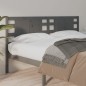 vidaXL Kopfteil Grau 126x4x100 cm Massivholz Kiefer