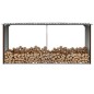 vidaXL Brennholzlager Verzinkter Stahl 330 x 92 x 153 cm Braun vidaXL Brennholzlager Verzinkter Stahl 330 x 92 x 153 cm Braun