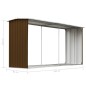vidaXL Brennholzlager Verzinkter Stahl 330 x 92 x 153 cm Braun vidaXL Brennholzlager Verzinkter Stahl 330 x 92 x 153 cm Braun