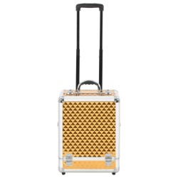 vidaXL Kosmetikkoffer 35×29×45 cm Golden Aluminium