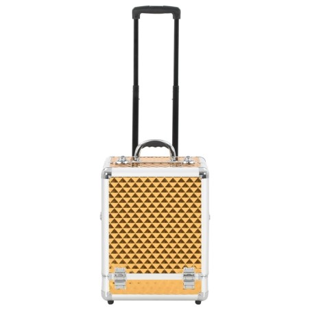 vidaXL Kosmetikkoffer 35×29×45 cm Golden Aluminium