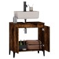 vidaXL Waschbeckenunterschrank Räuchereiche 58x33x60 cm Holzwerkstoff vidaXL Waschbeckenunterschrank Räuchereiche 58x33x60 cm Holzwerkstoff