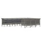 vidaXL 10-tlg. Garten-Lounge-Set mit Kissen Grau Poly Rattan vidaXL 10-tlg. Garten-Lounge-Set mit Kissen Grau Poly Rattan