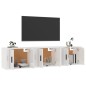 vidaXL TV-Wandschränke 3 Stk. Hochglanz-Weiß 57x34,5x40 cm vidaXL TV-Wandschränke 3 Stk. Hochglanz-Weiß 57x34,5x40 cm