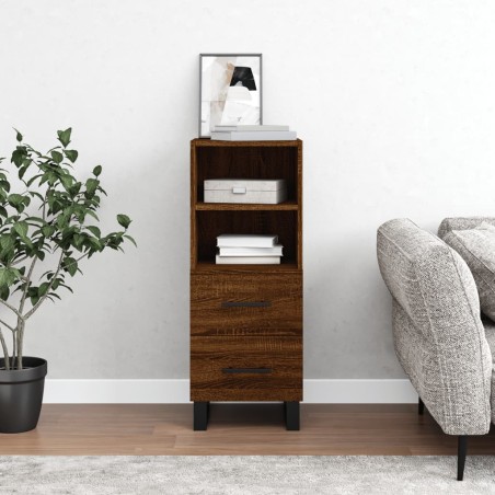 vidaXL Sideboard Braun Eichen-Optik 34,5x34x90 cm Holzwerkstoff
