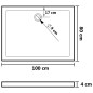 vidaXL Duschtasse ABS Rechteckig 80x100 cm vidaXL Duschtasse ABS Rechteckig 80x100 cm