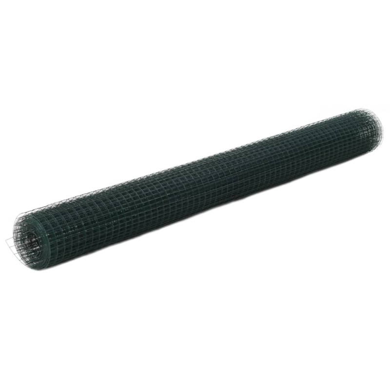 vidaXL Drahtzaun Stahl mit PVC-Beschichtung 25x1,5 m Grün vidaXL Drahtzaun Stahl mit PVC-Beschichtung 25x1,5 m Grün
