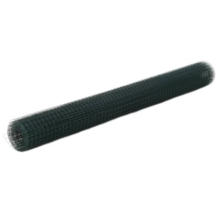 vidaXL Drahtzaun Stahl mit PVC-Beschichtung 25x1,5 m Grün
