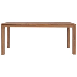 vidaXL Esstisch Massivholz Teak Natürliches Finish 180x90x76 cm