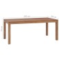 vidaXL Esstisch Massivholz Teak Natürliches Finish 180x90x76 cm vidaXL Esstisch Massivholz Teak Natürliches Finish 180x90x76 cm