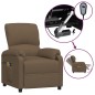 vidaXL Massagesessel Elektrisch Braun Stoff vidaXL Massagesessel Elektrisch Braun Stoff
