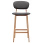 Barhocker 2 Stk. Dunkelgrau Stoff Barhocker 2 Stk. Dunkelgrau Stoff