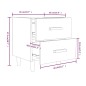 vidaXL Nachttische 2 Stk. Betongrau 40x35x47,5 cm vidaXL Nachttische 2 Stk. Betongrau 40x35x47,5 cm