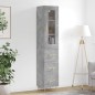 vidaXL Highboard Betongrau 34,5x34x180 cm Holzwerkstoff vidaXL Highboard Betongrau 34,5x34x180 cm Holzwerkstoff