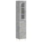 vidaXL Highboard Betongrau 34,5x34x180 cm Holzwerkstoff vidaXL Highboard Betongrau 34,5x34x180 cm Holzwerkstoff