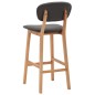 Barhocker 2 Stk. Dunkelgrau Stoff Barhocker 2 Stk. Dunkelgrau Stoff