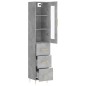 vidaXL Highboard Betongrau 34,5x34x180 cm Holzwerkstoff vidaXL Highboard Betongrau 34,5x34x180 cm Holzwerkstoff