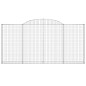vidaXL Gabionen mit Hochbogen 7 Stk. 300x30x140/160cm Verzinktes Eisen vidaXL Gabionen mit Hochbogen 7 Stk. 300x30x140/160cm Verzinktes Eisen