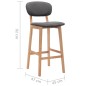 Barhocker 2 Stk. Dunkelgrau Stoff Barhocker 2 Stk. Dunkelgrau Stoff