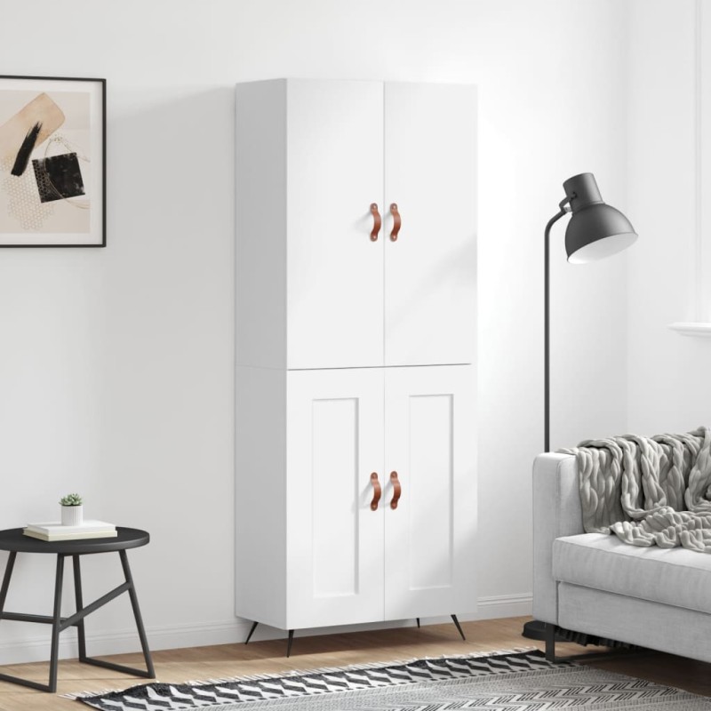 vidaXL Highboard Weiß 69,5x34x180 cm Holzwerkstoff vidaXL Highboard Weiß 69,5x34x180 cm Holzwerkstoff