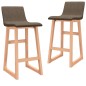 Barhocker 2 Stk. Braun Stoff Barhocker 2 Stk. Braun Stoff