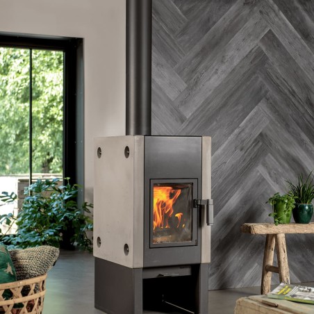 WallArt Paneele Holzoptik Scheunenholz-Eiche Aschgrau 