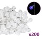 vidaXL Lichterkette Kugeln 20 m 200 LED Blau 8 Funktionen vidaXL Lichterkette Kugeln 20 m 200 LED Blau 8 Funktionen