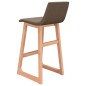 Barhocker 2 Stk. Braun Stoff Barhocker 2 Stk. Braun Stoff