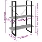 vidaXL Bücherregal Betongrau 80x30x105 cm Holzwerkstoff vidaXL Bücherregal Betongrau 80x30x105 cm Holzwerkstoff