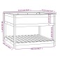 vidaXL Pflanzkübel mit Ablage 111,5x111,5x81 cm Massivholz Kiefer vidaXL Pflanzkübel mit Ablage 111,5x111,5x81 cm Massivholz Kiefer