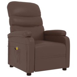 vidaXL Massagesessel Braun Kunstleder