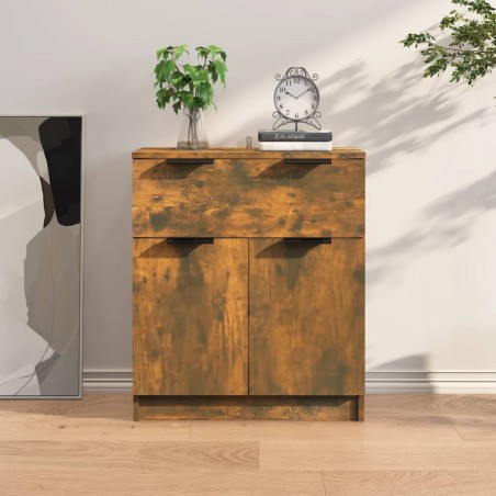 vidaXL Sideboard Räuchereiche 60x30x70 cm Holzwerkstoff